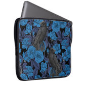 Ravens und blaue Rose Laptopschutzhülle (Vorne Rechts)