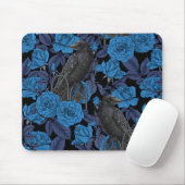 Ravens und blaue Rose Mousepad (Mit Mouse)