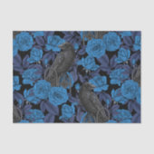 Ravens und blaue Rose Seidenpapier (Vorderseite)