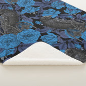 Ravens und blaue Rose Sherpadecke (3/4)