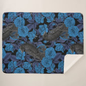 Ravens und blaue Rose Sherpadecke (Vorderseite (Horizontal))