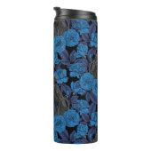 Ravens und blaue Rose Thermosbecher (Nach rechts gedreht)