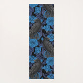 Ravens und blaue Rose Yogamatte (Rückseite)