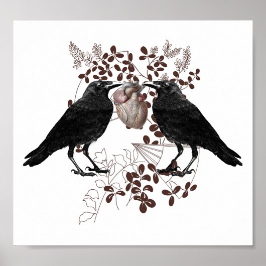Ravens und Herz Poster (Vorne)