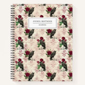 Ravens und Rose Personalisiert Vintag Gothic Notizblock (Vorderseite)