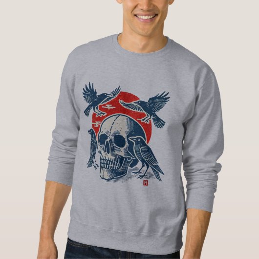 Ravens und Skull Sweatshirt (Vorderseite)