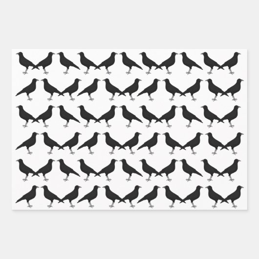Ravens Wrapping Paper Sheets Geschenkpapier Set (Vorderseite)