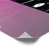 Raver Girl Dancing DJ Poster (Ecke)