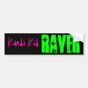 RAVER, Kandi Kind Autoaufkleber