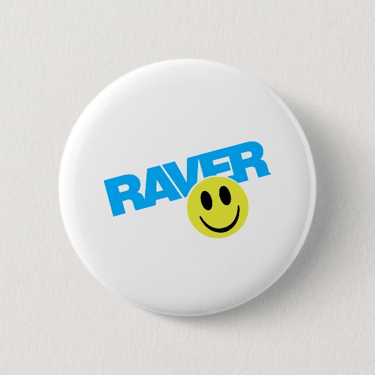 Raver - Raver-Musik DJ, die Rave mit einer Keule Button (Vorderseite)
