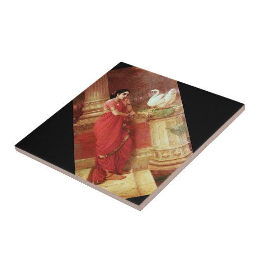 Ravi Varma Malereien-Hamsa Dhayamthi Fliese (Seite)