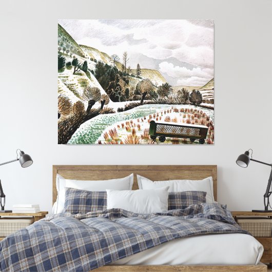 Ravilion - Neujahrsschnee, Leinwanddruck (Insitu (Schlafzimmer))