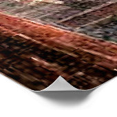 Ravilious Art, Zug über Brücke bei Nacht Poster (Ecke)