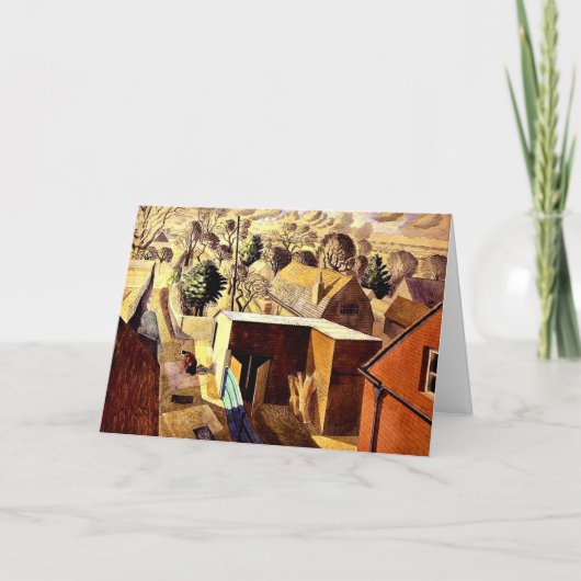 Ravilious - Aussicht vom Brick House Great Bardfie Karte (Vorderseite)