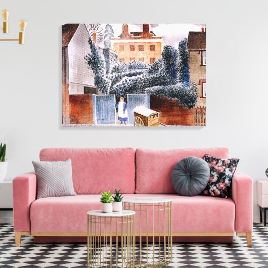 Ravilious - Castle Hedingham, Essex Leinwanddruck (Insitu (Wohnzimmer))