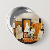 Ravilious - Edward Bawden arbeitet in seinem Studi Button (Vorne & Hinten)