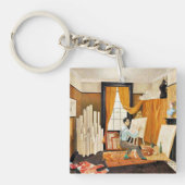 Ravilious - Edward Bawden arbeitet in seinem Studi Schlüsselanhänger (Vorderseite)