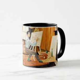 Ravilious - Edward Bawden bei der Arbeit in seinem Tasse