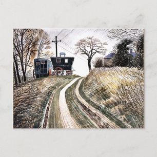 Ravilious - Karawanen, feine Kunst Postkarte