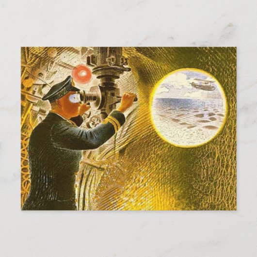 Ravilious - Kommandeur eines U-Bootes Postkarte (Vorderseite)