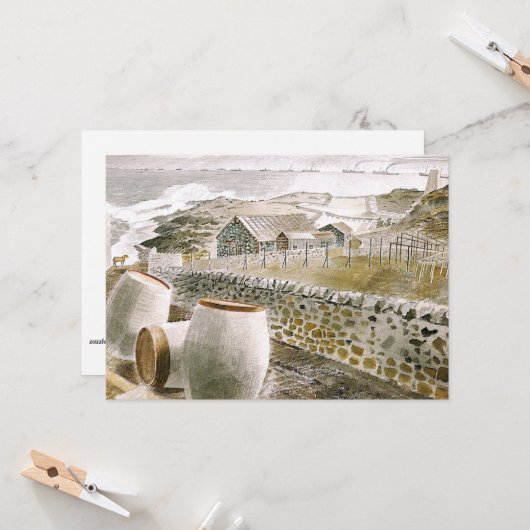 Ravilious - Konvoi durch eine Insel Karte (Vorderseite/Rückseite Beispiel)