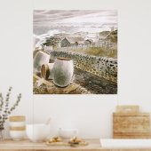 Ravilious - Konvoi durch eine Insel Poster (Küche)