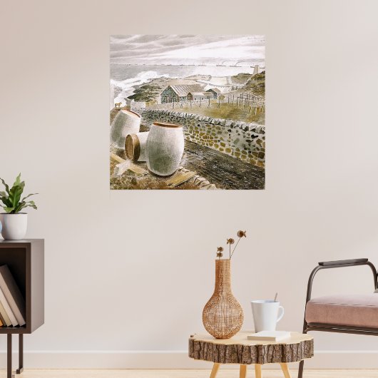 Ravilious - Konvoi durch eine Insel Poster (Wohnzimmer 3)