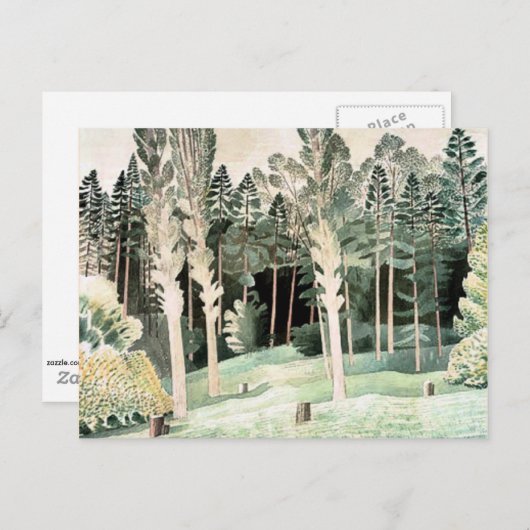 Ravilious - Lombardei Poplars, Postkarte (Vorne/Hinten)