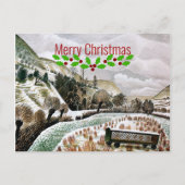 Ravilious - Neujahrsschnee - Frohe Weihnachten Postkarte (Vorderseite)