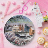 Ravilious - Pfarrhaus im Winter,  Pappteller (Party)