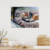 Ravilious - Pfarrhaus im Winter, Poster (Küche)