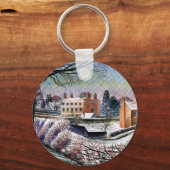 Ravilious - Pfarrhaus im Winter, Schlüsselanhänger (Rückseite)