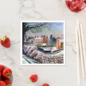 Ravilious - Pfarrhaus im Winter,  Serviette (Beispiel)
