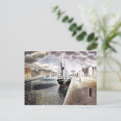 Ravilious - Pilotboot in Le Havre  Postkarte (Stehend Vorderseite)