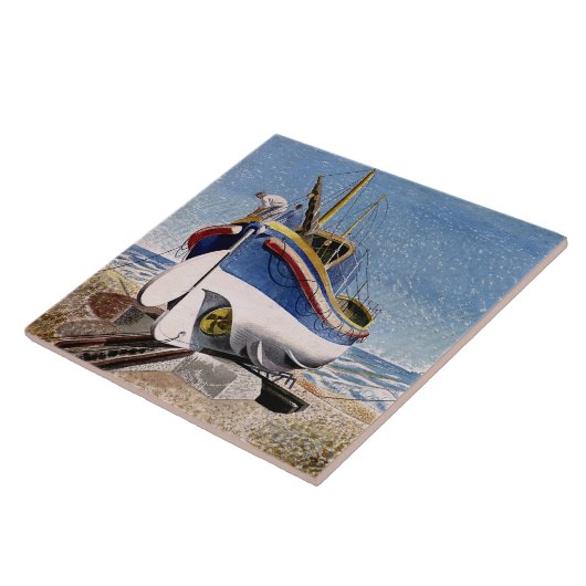 Ravilious - Rettungsboot in Adelburgh, schöne Kuns Fliese (Seite)