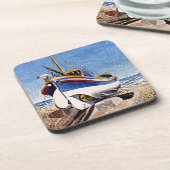 Ravilious - Rettungsboot in Aldeburgh Getränkeuntersetzer (Linke Seite)