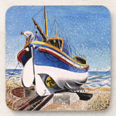 Ravilious - Rettungsboot in Aldeburgh Getränkeuntersetzer (Vorderseite)