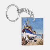 Ravilious - Rettungsboot in Aldeburgh Schlüsselanhänger (Vorderseite links)