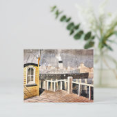 Ravilious - Verlassend Hafen für Kanaldampfdämpfer Postkarte (Stehend Vorderseite)