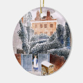 Ravilious - Vicarage im Winter, Keramik Ornament (Links)