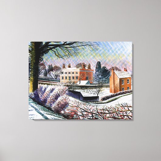 Ravilious - Vicarage im Winter, Leinwanddruck (Vorderseite)