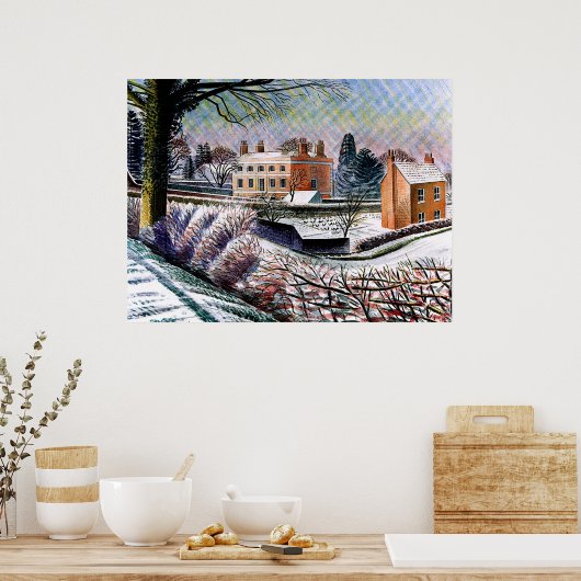 Ravilious - Vicarage im Winter, Poster (Küche)