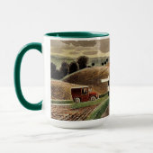 Ravilious-Wiltshire Landschaft, Kunstmalerei Tasse (Links)