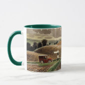 Ravilious-Wiltshire Landschaft, Kunstmalerei Tasse (Links)