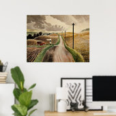Ravilious-Wiltshire-Landschaft, Poster (Heimbüro)
