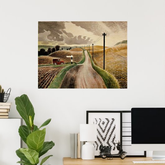 Ravilious-Wiltshire-Landschaft, Poster (Heimbüro)