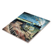 Ravilious, Zug über Brücke in der Nacht Fliese (Seite)