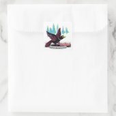 Ravin' Raven Square Sticker (Tasche)