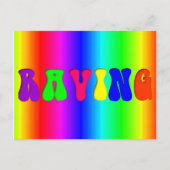 RAVING Rainbow Postkarte (Vorderseite)