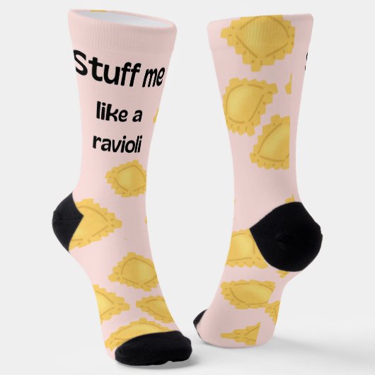 Ravioli Crew Socks Funny Pasta Quote Socken (Gewinkelt)